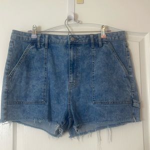 Wild Fable Highest Rise Denim Carpenter Jean Shorts Size 18